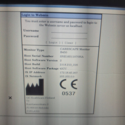 GE Healthcare GE Healthcare Carescape B450 Critical Care Patient Monitor Patient Monitors reLink Medical