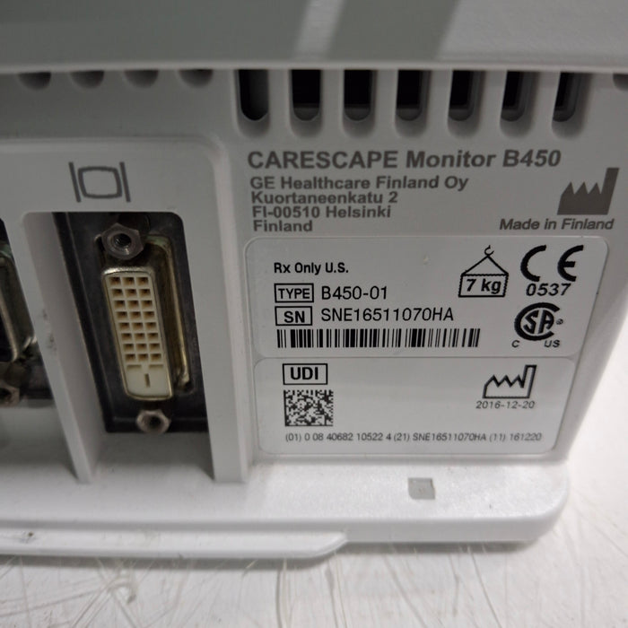 GE Healthcare GE Healthcare Carescape B450 Critical Care Patient Monitor Patient Monitors reLink Medical