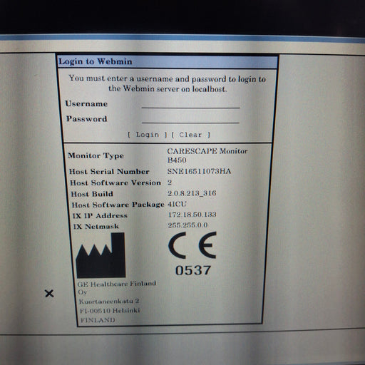 GE Healthcare GE Healthcare Carescape B450 Critical Care Patient Monitor Patient Monitors reLink Medical