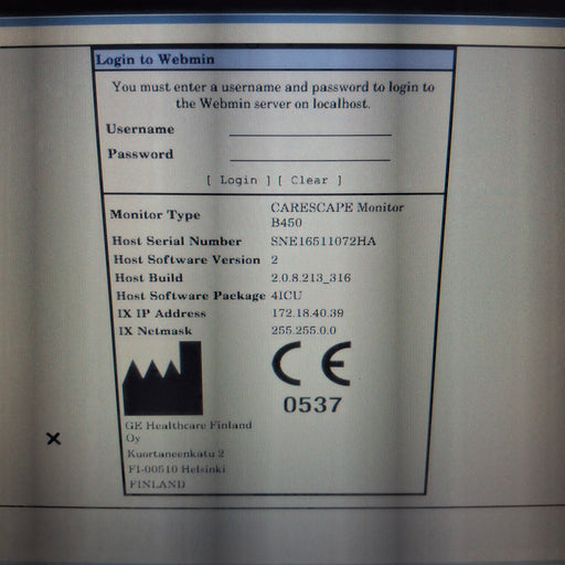 GE Healthcare GE Healthcare Carescape B450 Critical Care Patient Monitor Patient Monitors reLink Medical