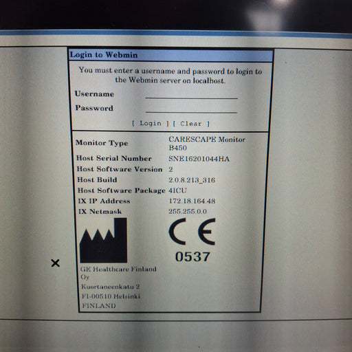 GE Healthcare GE Healthcare Carescape B450 Critical Care Patient Monitor Patient Monitors reLink Medical
