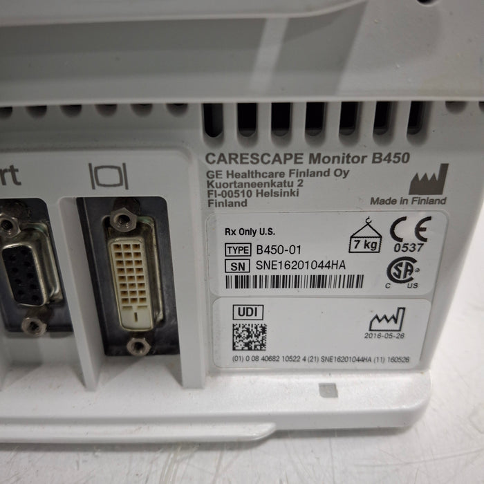 GE Healthcare GE Healthcare Carescape B450 Critical Care Patient Monitor Patient Monitors reLink Medical