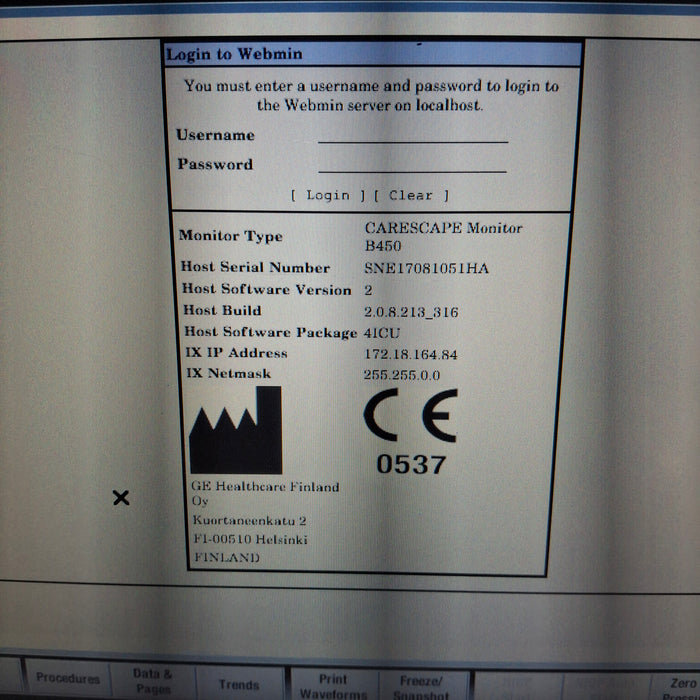 GE Healthcare GE Healthcare Carescape B450 Critical Care Patient Monitor Patient Monitors reLink Medical
