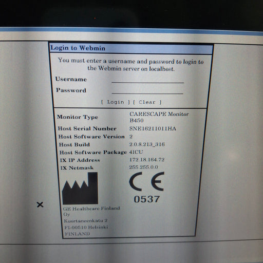 GE Healthcare GE Healthcare Carescape B450 Critical Care Patient Monitor Patient Monitors reLink Medical