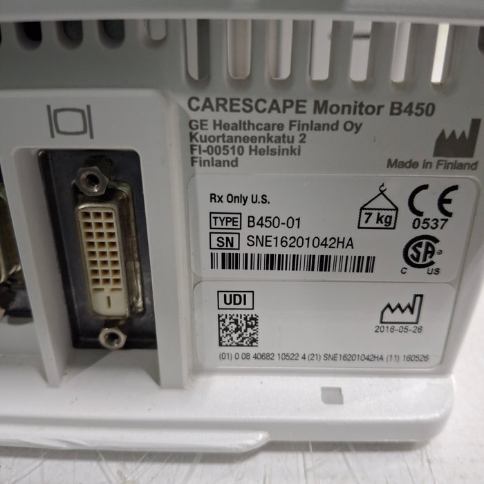 GE Healthcare GE Healthcare Carescape B450 Critical Care Patient Monitor Patient Monitors reLink Medical