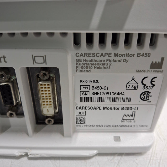 GE Healthcare GE Healthcare Carescape B450 Critical Care Patient Monitor Patient Monitors reLink Medical