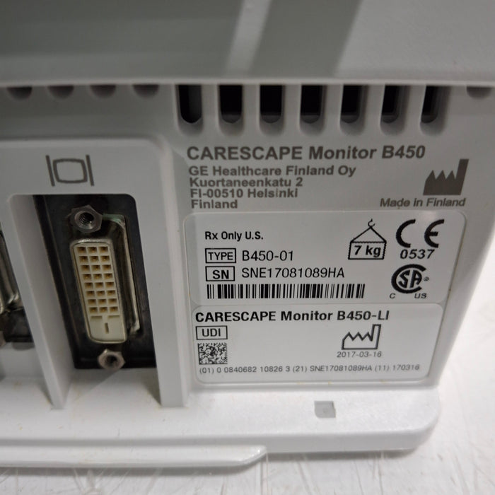 GE Healthcare GE Healthcare Carescape B450 Critical Care Patient Monitor Patient Monitors reLink Medical
