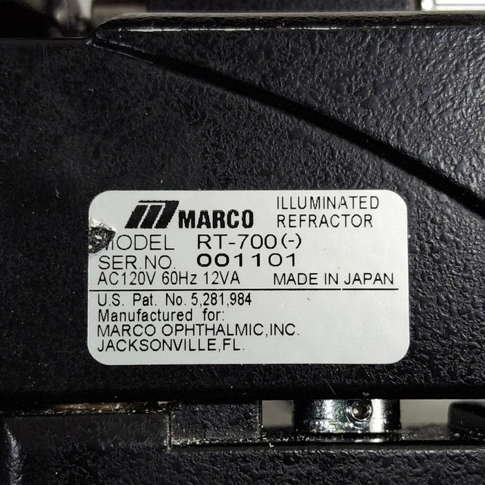 Marco RT-700 Manual Phoropter Refractor
