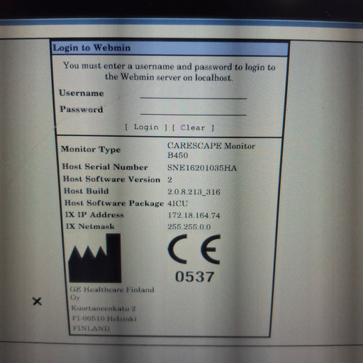 GE Healthcare GE Healthcare Carescape B450 Critical Care Patient Monitor Patient Monitors reLink Medical