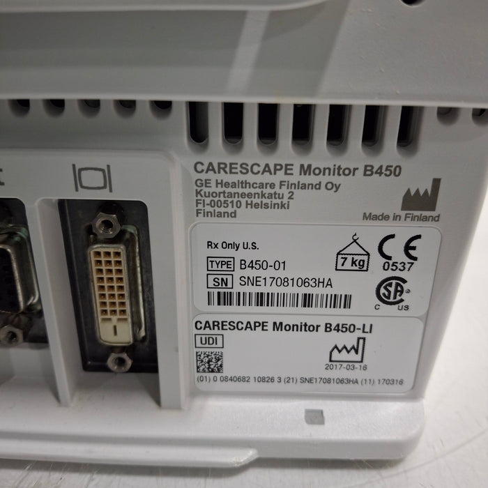 GE Healthcare GE Healthcare Carescape B450 Critical Care Patient Monitor Patient Monitors reLink Medical