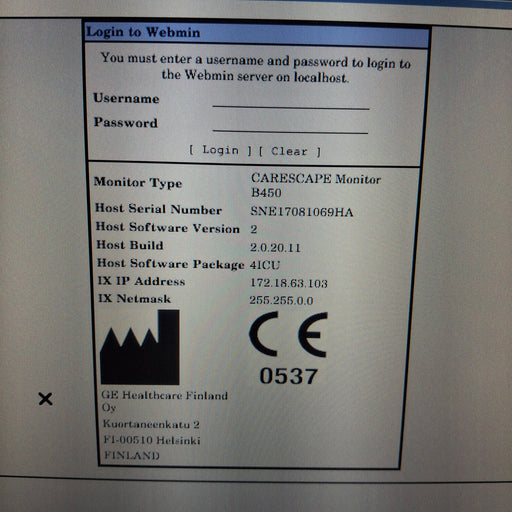GE Healthcare GE Healthcare Carescape B450 Critical Care Patient Monitor Patient Monitors reLink Medical