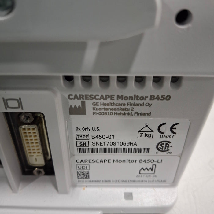 GE Healthcare GE Healthcare Carescape B450 Critical Care Patient Monitor Patient Monitors reLink Medical