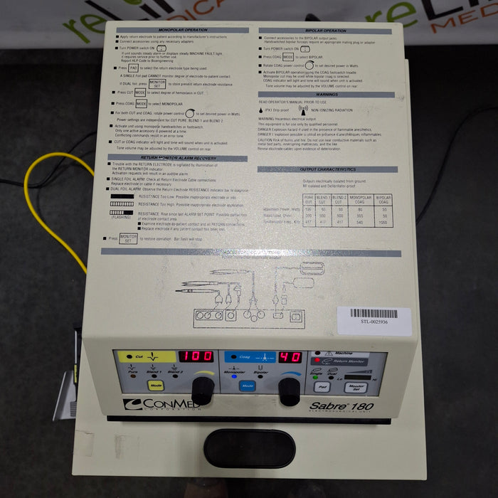 ConMed Sabre 180 Electrosurgical Unit