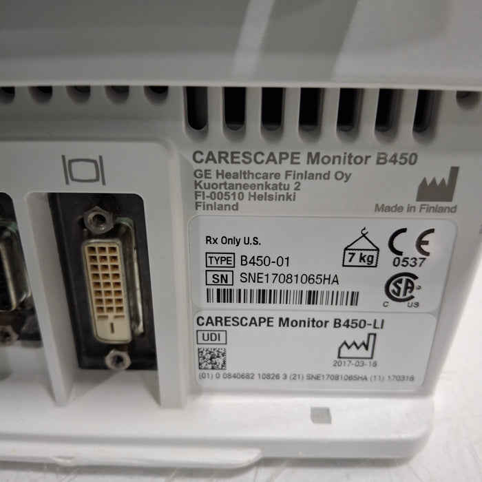 GE Healthcare GE Healthcare Carescape B450 Critical Care Patient Monitor Patient Monitors reLink Medical