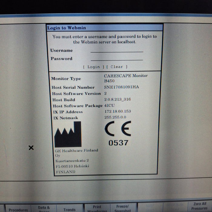 GE Healthcare GE Healthcare Carescape B450 Critical Care Patient Monitor Patient Monitors reLink Medical