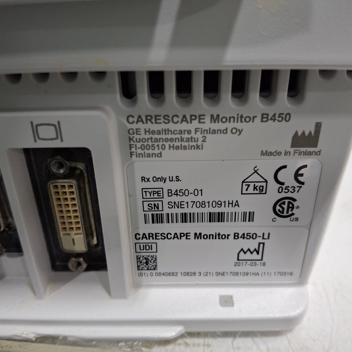GE Healthcare GE Healthcare Carescape B450 Critical Care Patient Monitor Patient Monitors reLink Medical