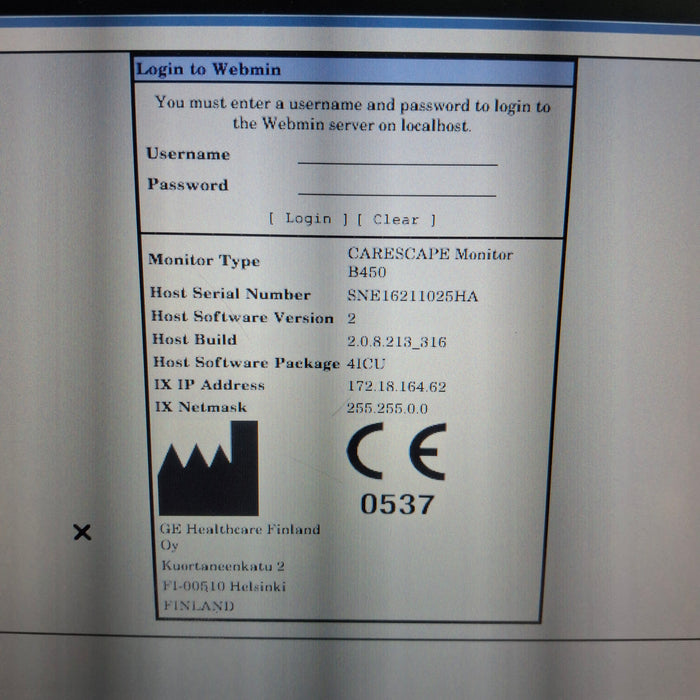 GE Healthcare GE Healthcare Carescape B450 Critical Care Patient Monitor Patient Monitors reLink Medical