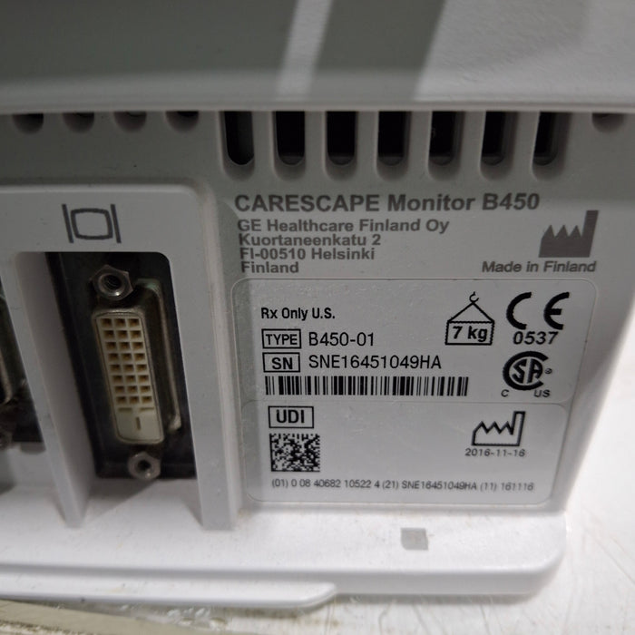 GE Healthcare GE Healthcare Carescape B450 Critical Care Patient Monitor Patient Monitors reLink Medical
