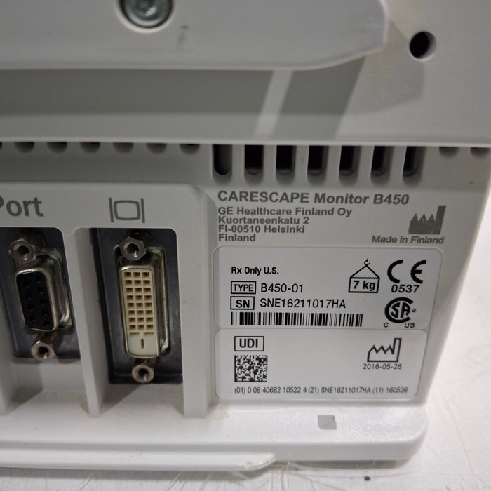 GE Healthcare Carescape B450 Patient Monitor