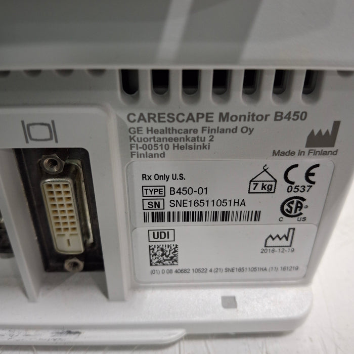 GE Healthcare GE Healthcare Carescape B450 Patient Monitor Patient Monitors reLink Medical