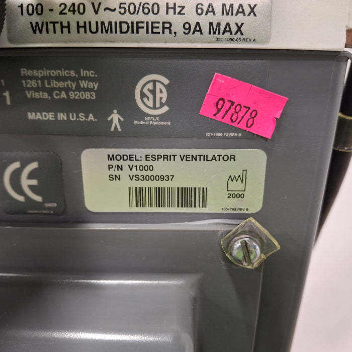 Respironics Esprit Ventilator