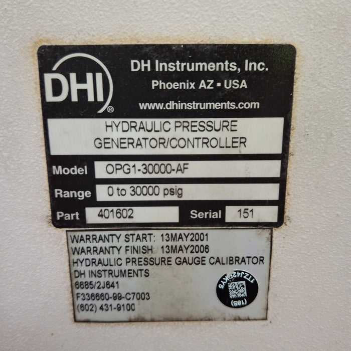 Fluke OPG1-30000-AF Hydraulic Pressure Generator/Controller