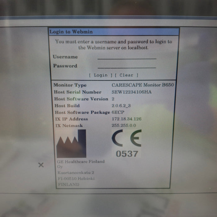 GE Healthcare Carescape B650 Patient Monitor