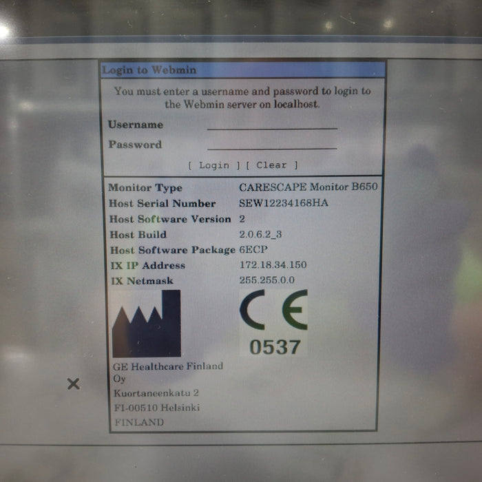 GE Healthcare GE Healthcare Carescape B650 Patient Monitor Patient Monitors reLink Medical