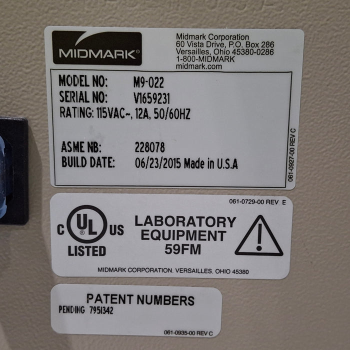 Midmark Ritter M9-022 UltraClave Autoclave Sterilizer