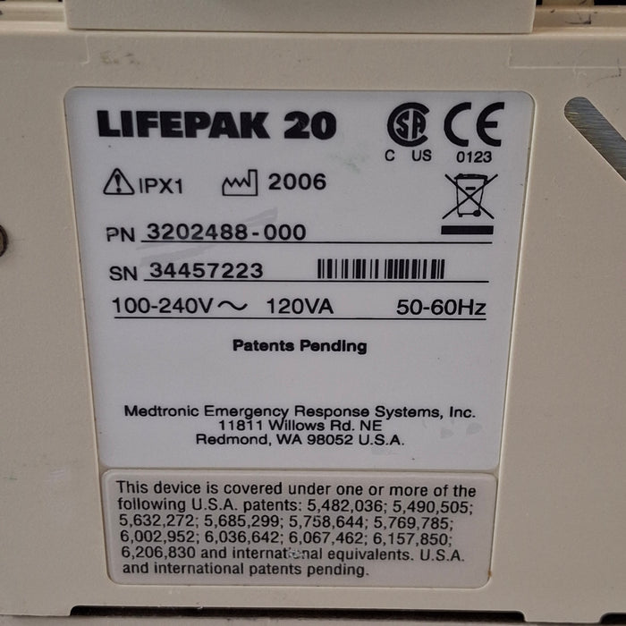 Physio-Control LifePak 20 Defib