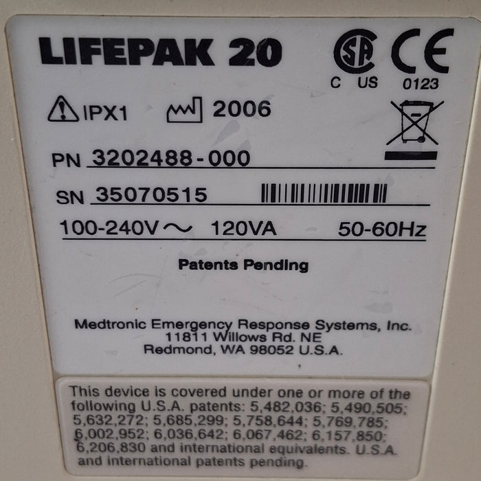 Physio-Control LifePak 20 Defib