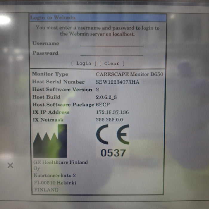 GE Healthcare GE Healthcare Carescape B650 Patient Monitor Patient Monitors reLink Medical