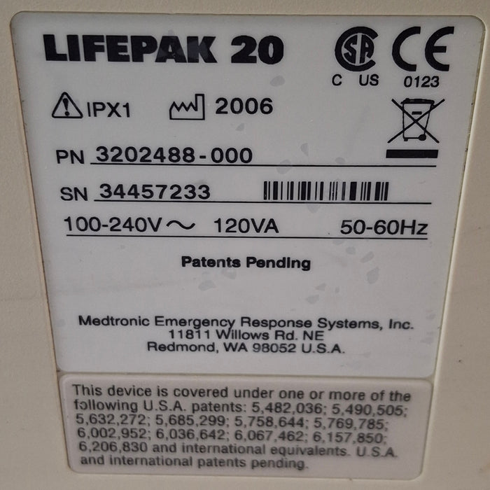 Physio-Control LifePak 20 Defib