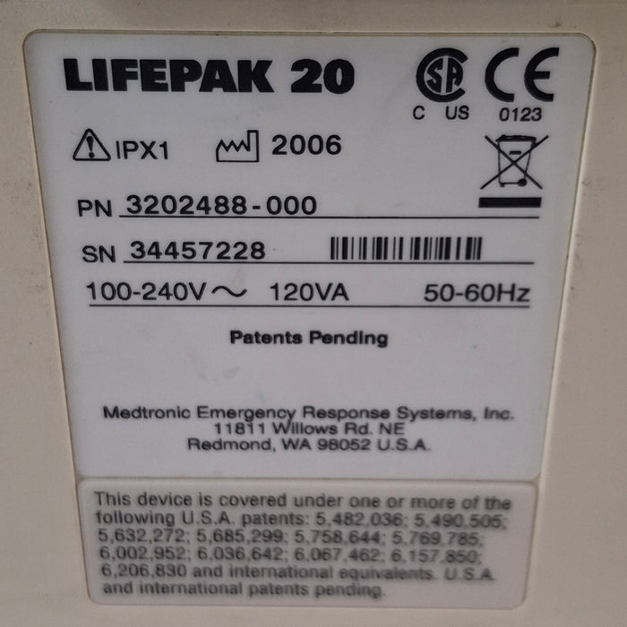 Physio-Control LifePak 20 Defib