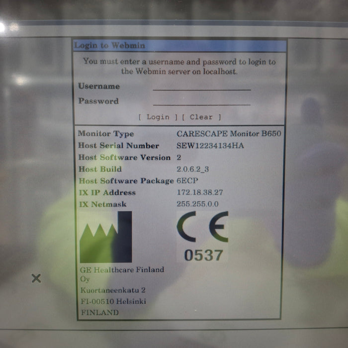 GE Healthcare Carescape B650 Patient Monitor