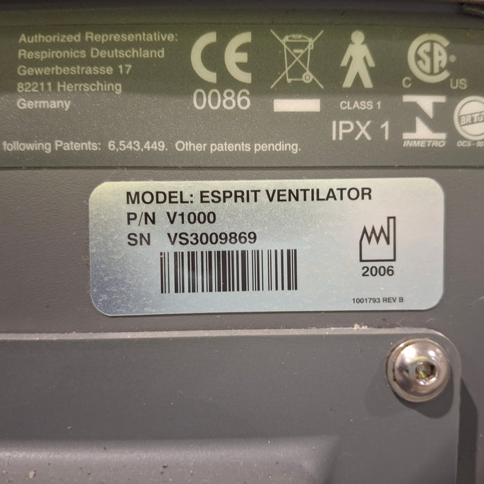 Respironics Respironics Esprit Ventilator Respiratory reLink Medical