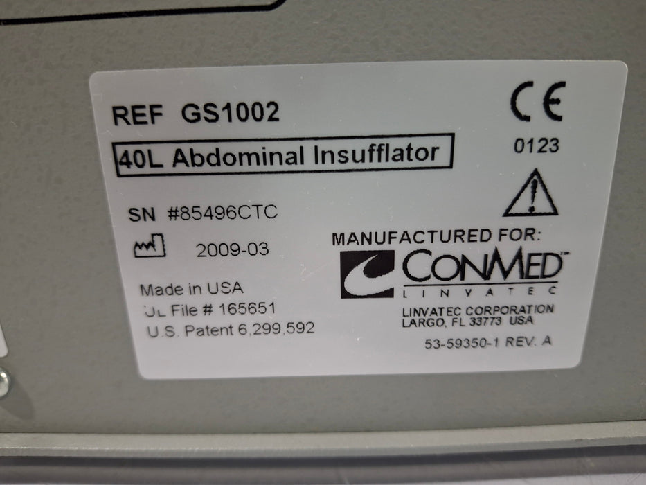 ConMed GS1002 40L Insufflator