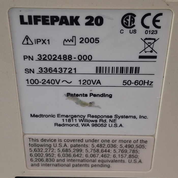 Physio-Control LifePak 20 Defib
