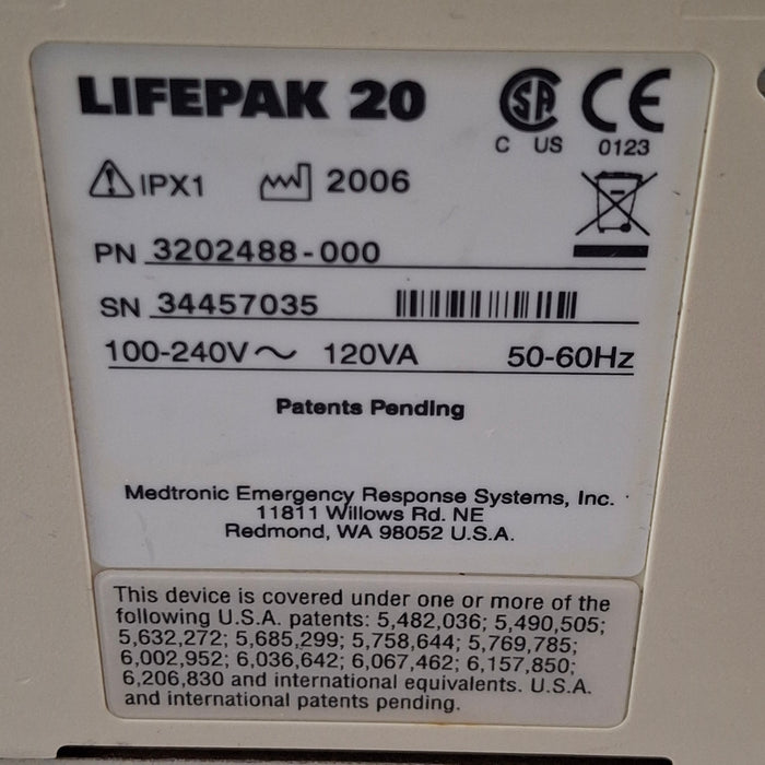 Physio-Control LifePak 20 Defib