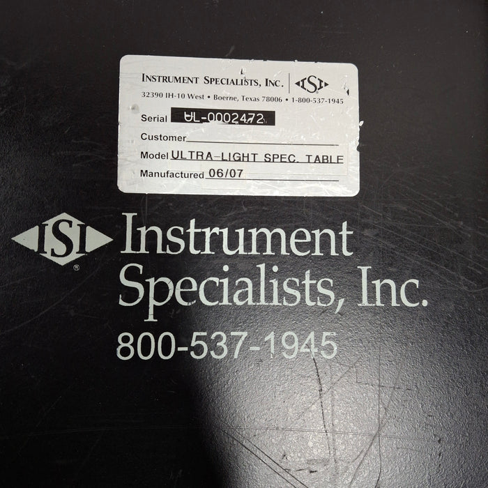 Instrument Specialist Inc Ultra-Light Specialty Table