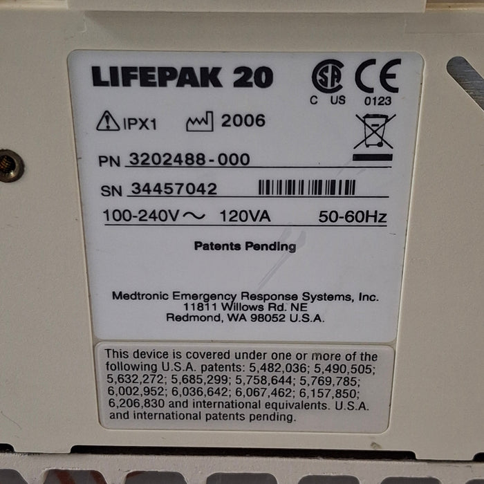 Physio-Control LifePak 20 Defib