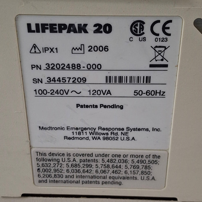 Physio-Control LifePak 20e Defibrillator