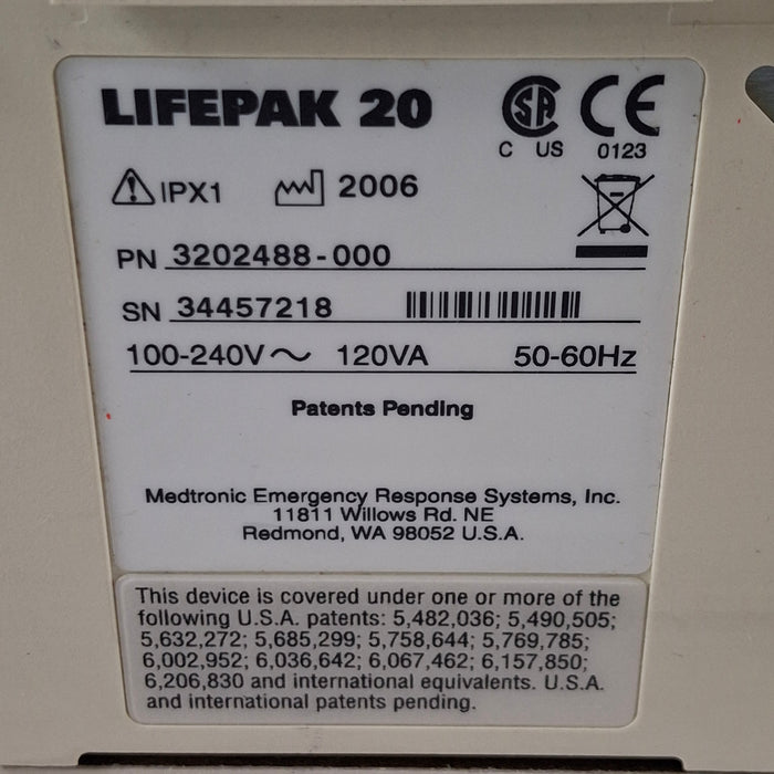 Physio-Control LifePak 20 Defib