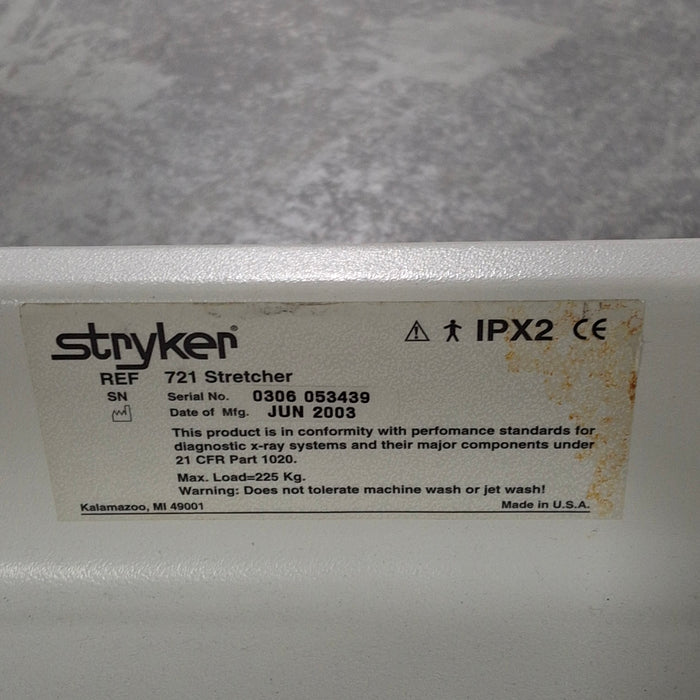 Stryker 721 Transport Stretcher
