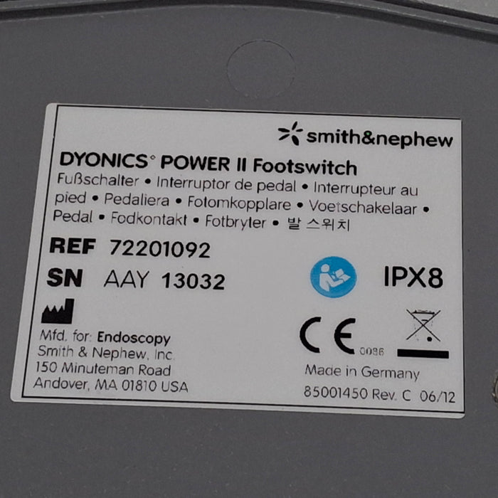 Smith & Nephew 72201092 Power II Footswitch