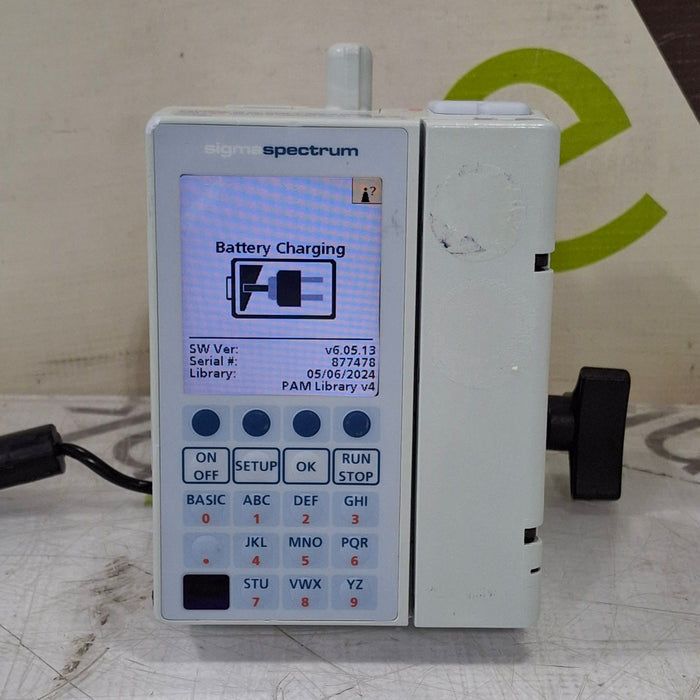 Baxter Sigma Spectrum 6.05.13 with B/G Battery Infusion Pump