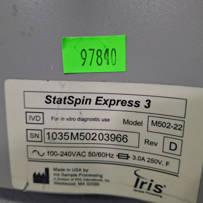 IRIS Medical StatSpin Express 3 Centrifuge