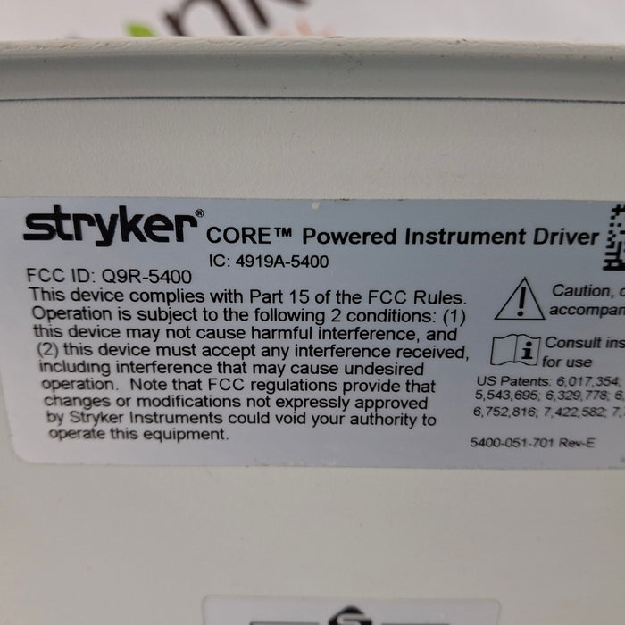 Stryker 5400-050 Core Powered Instrument Driver