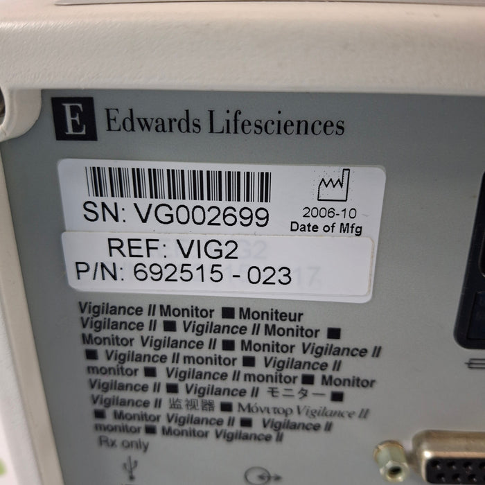 Edwards Lifesciences Vigilance II Patient Monitor