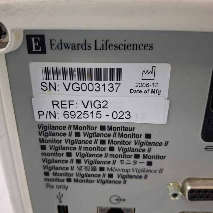 Edwards Lifesciences Vigilance II Patient Monitor